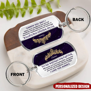 Personalized To My Daughter Stainless Steel Keychain - Gift Idea To Daughter/ Birthday - I Love You Always