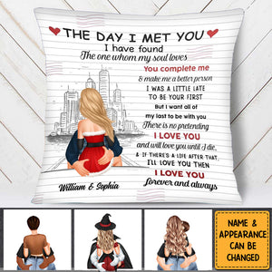 I Love You Forever And Always - Personalized Christmas Pillow - A Gift For Couples