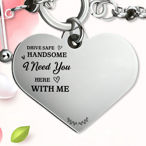 Drive Safe - I Need You Here With Me - Personalized Couple Bracelet