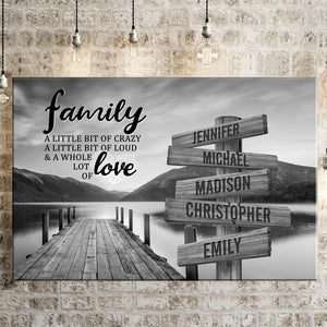 River Pier a Little Whole Lot of love - Multi Names Premium Personalized Poster