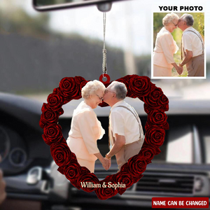Personalized Photo Mica Ornament - Gift For Couple - I Want To Live And Die With You