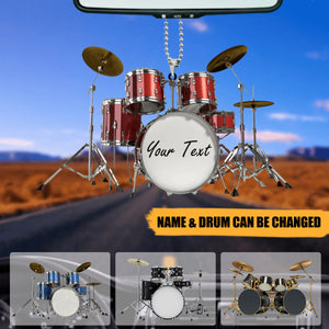 Drums Styles Colorful Drums - Personalized Flat Acrylic Ornament - Gift For Drummer