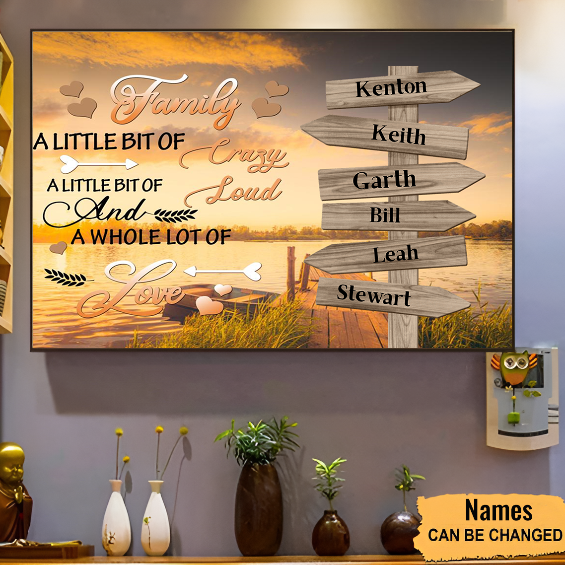 Family A Little Bit Of Crazy - Personalized Poster- Gift For Family