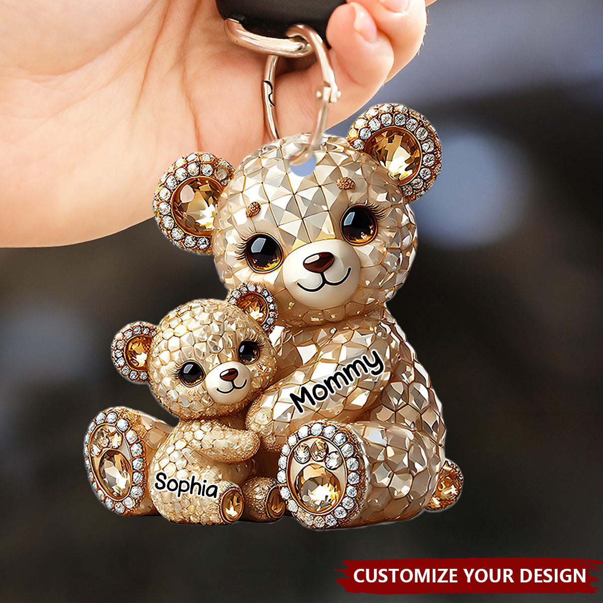 I Love You - Personalized Mother Keychain