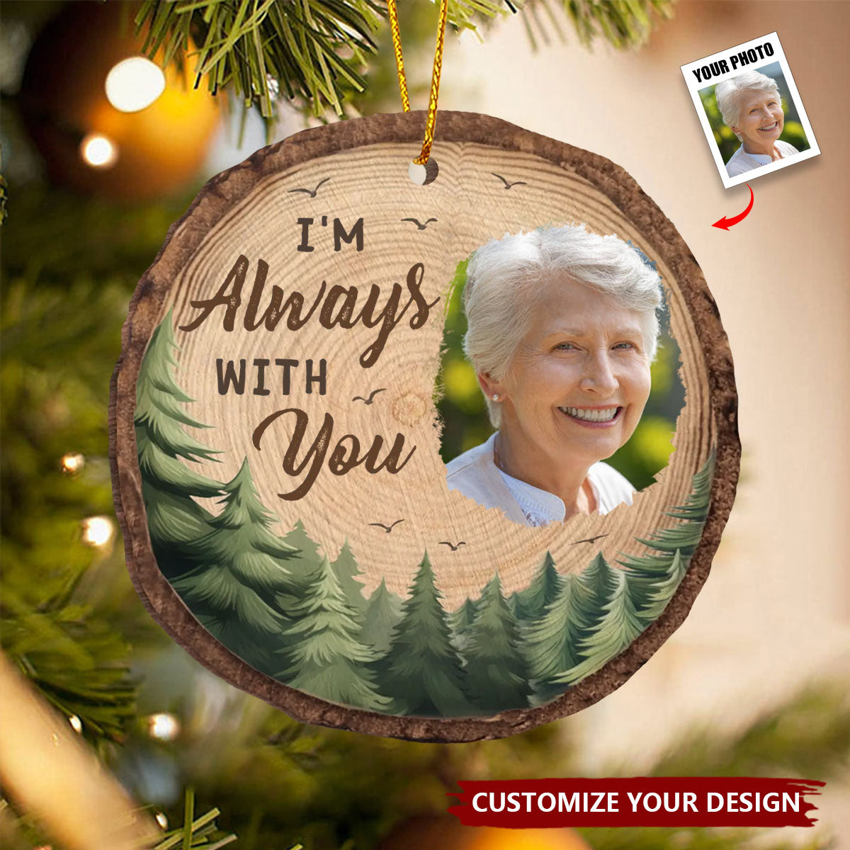 Memorial Personalized Ornament - Wood Custom Christmas Gift For Family Members