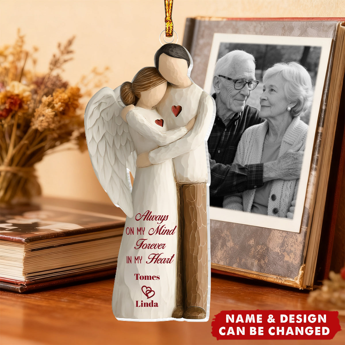 Always On My Mind Forever In My Heart - Personalized 1-Layer Acrylic Ornament