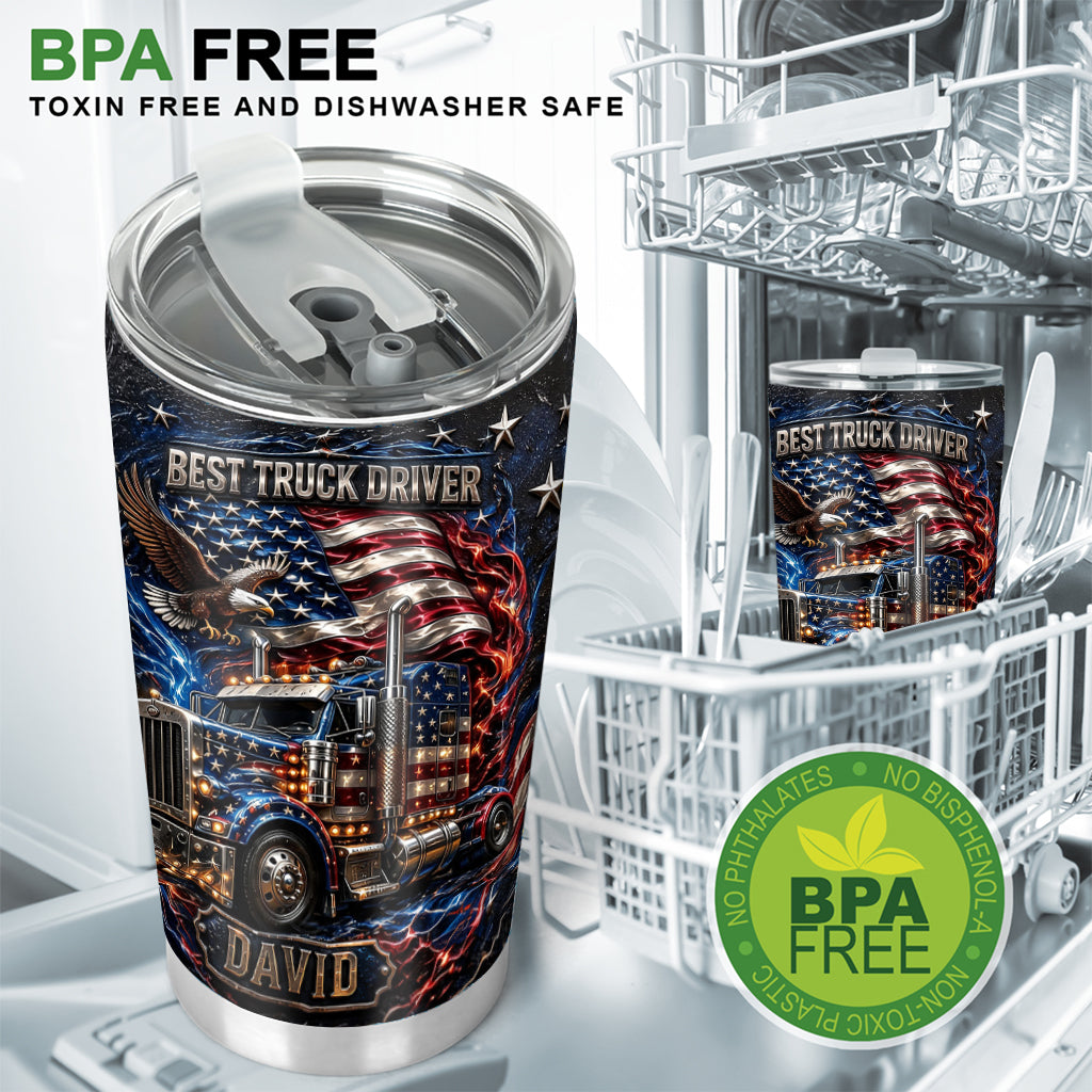 Best Truck Driver - Personalized Trucker Tumbler