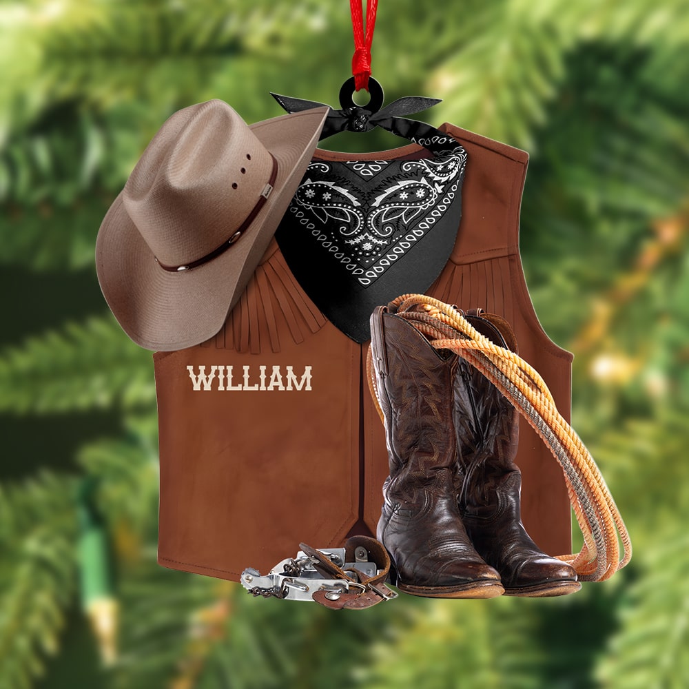 Cowboy Personalized Ornament Gift For Cowboy Christmas Gift