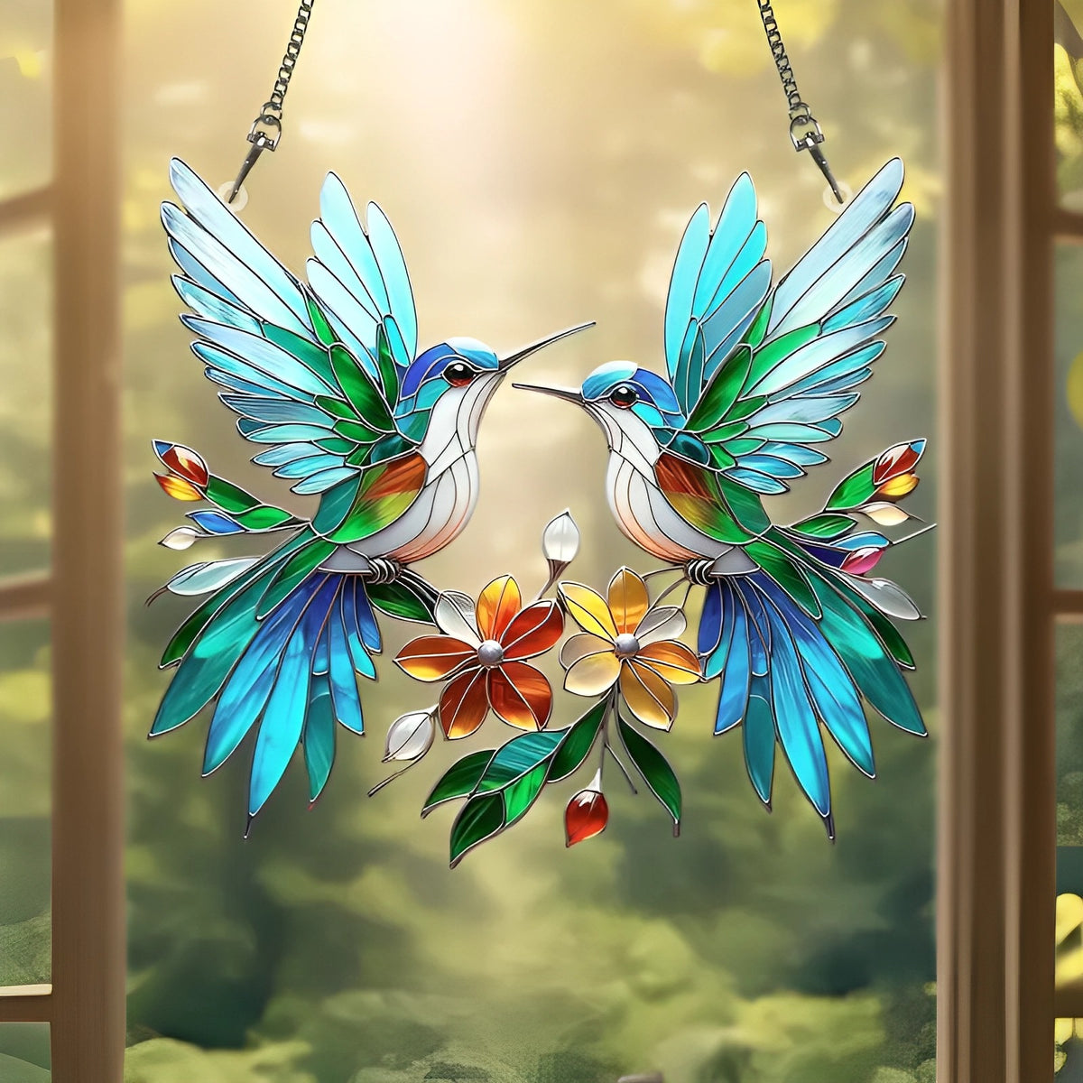 Hummingbird Window Hanging Suncatcher Ornament - Perfect Gift For Hummingbird Lover