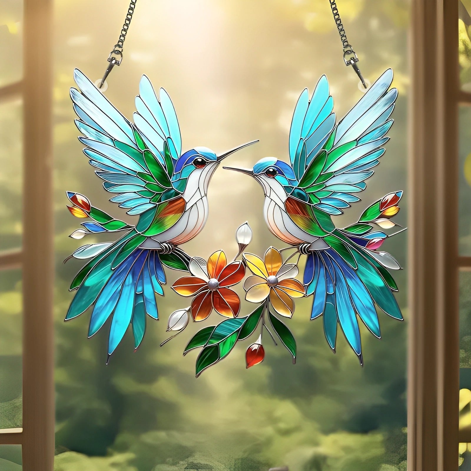 Hummingbird Window Hanging Suncatcher Ornament - Perfect Gift For Hummingbird Lover
