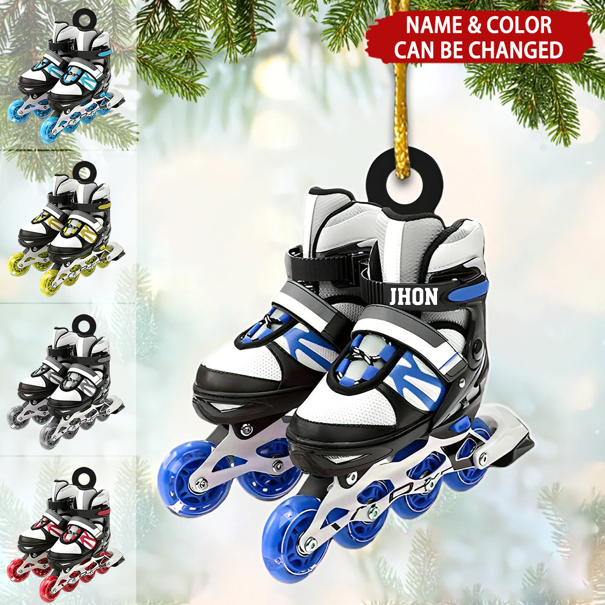 Roller Skate Personalized Christmas Ornament, Gift For Roller Skate Lovers