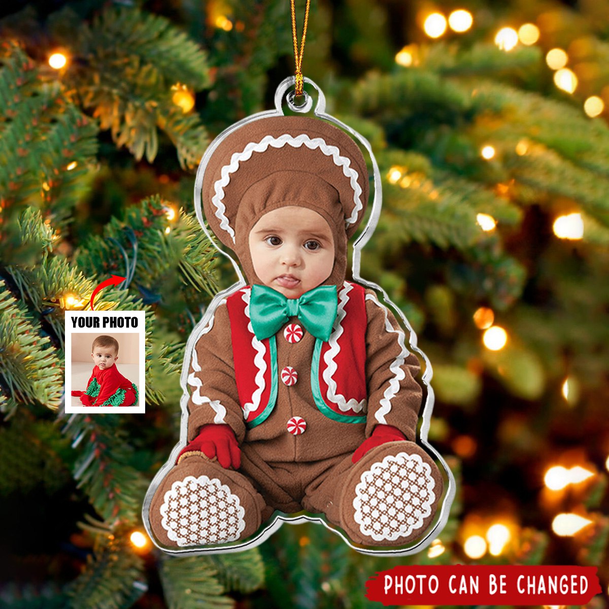 Christmas Baby Funny - Personalized Acrylic Photo Ornament