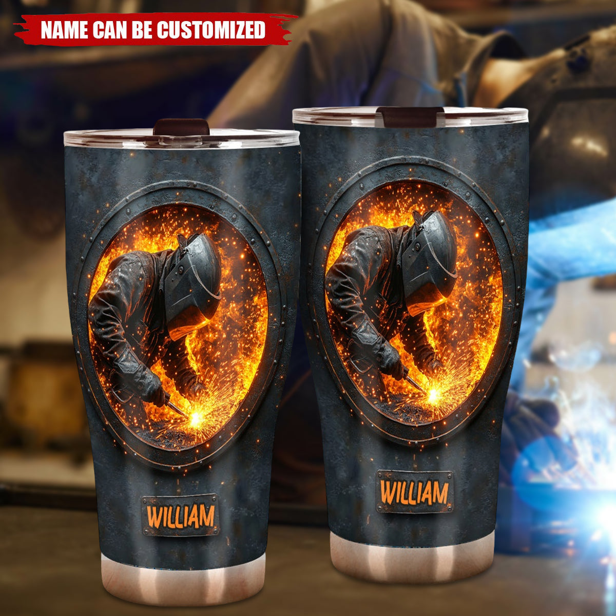 Gift For Welder Man - Personalized Welder Tumbler