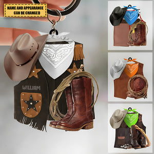Cowboy-Personalized Keychain -Gift For Cowboy