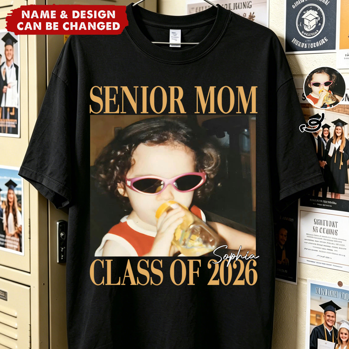 Custom Photo Senior Mom Graduation - Personalized T-Shirt