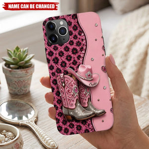 Cowgirl Boots - Personalized Cowgirl Full Print Phone Case
