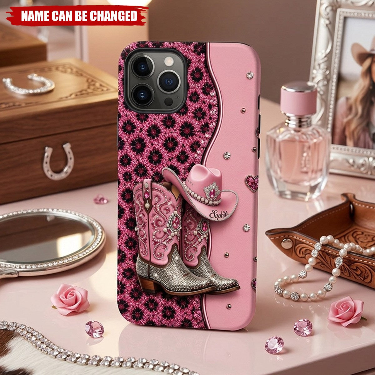 Cowgirl Boots - Personalized Cowgirl Full Print Phone Case
