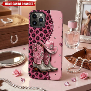 Cowgirl Boots - Personalized Cowgirl Full Print Phone Case