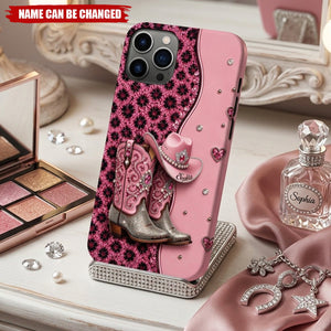 Cowgirl Boots - Personalized Cowgirl Full Print Phone Case