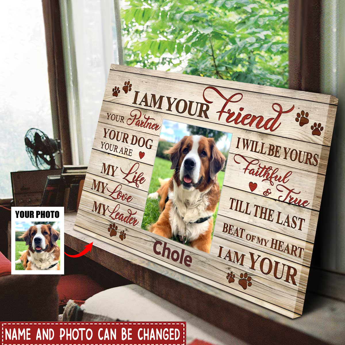 I Am Your Friend Your Partner Your Dog - Personalized Poster, Pet Lover Gift