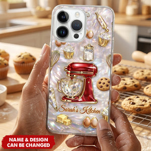 Personalized Kitchen Mixer Phone Case - Custom Name Baking Lover iPhone Case