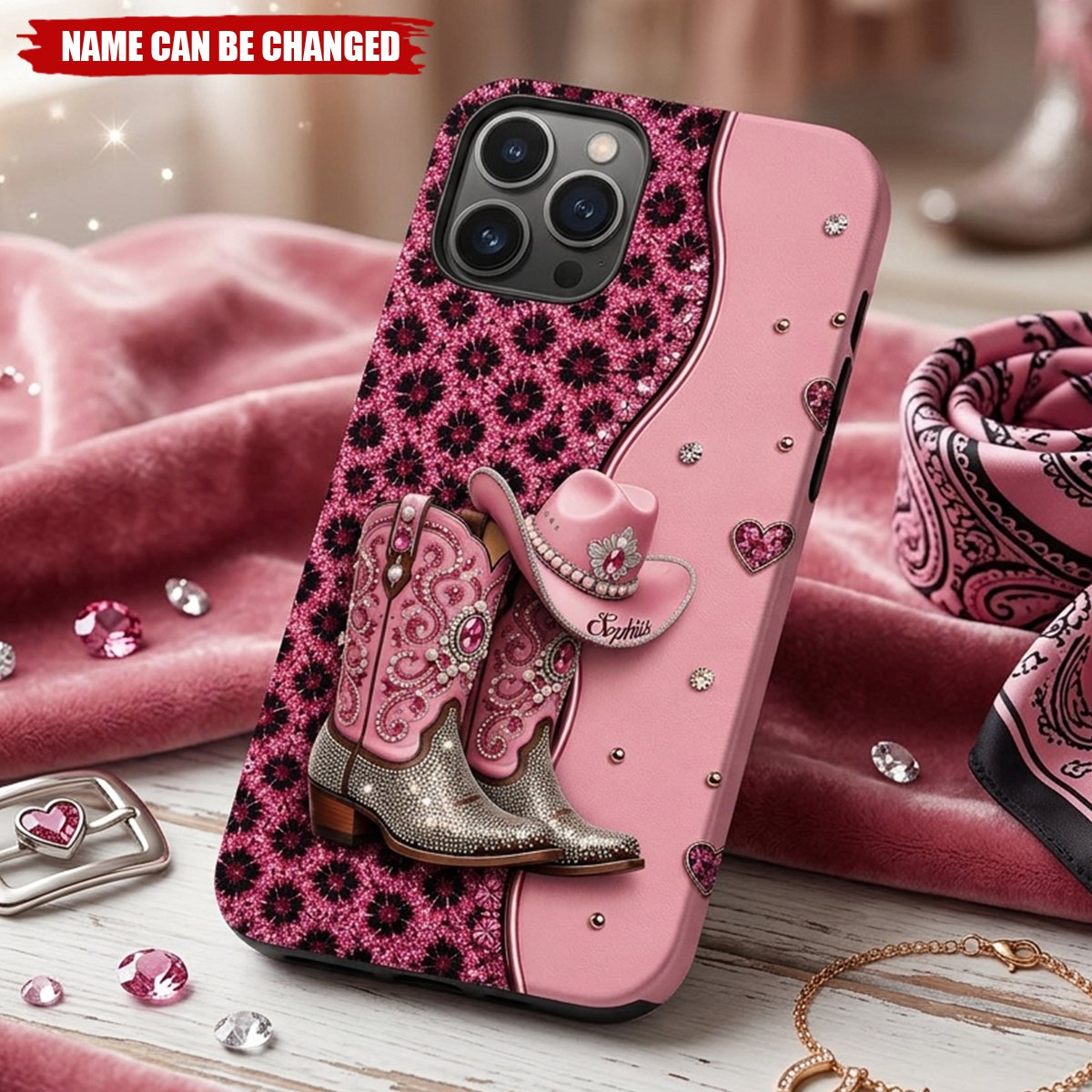 Cowgirl Boots - Personalized Cowgirl Full Print Phone Case