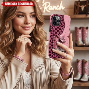 Cowgirl Boots - Personalized Cowgirl Full Print Phone Case