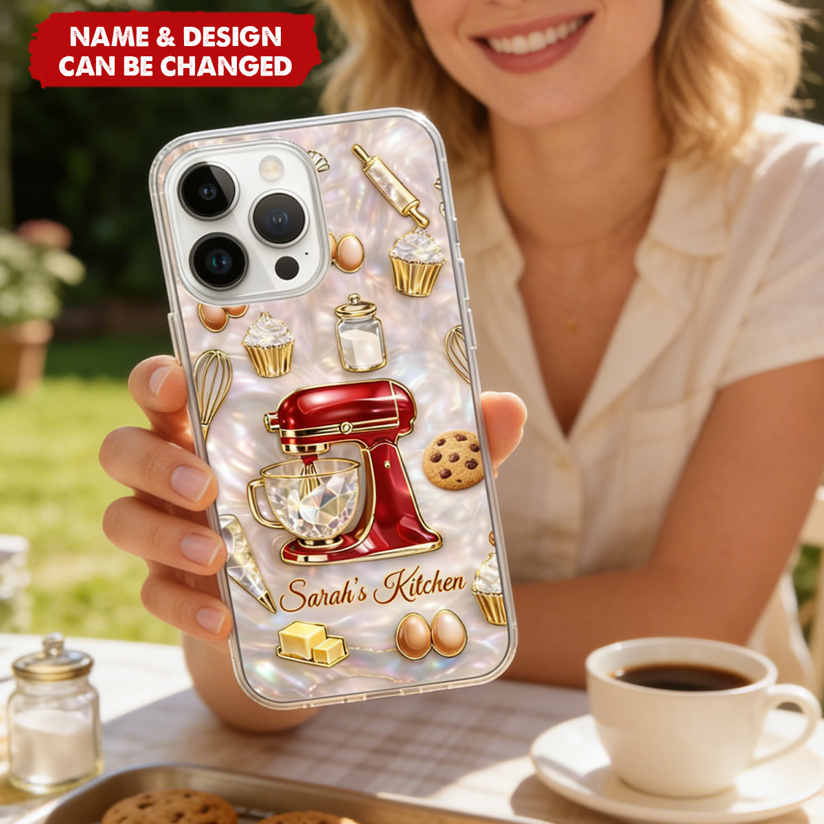 Personalized Kitchen Mixer Phone Case - Custom Name Baking Lover iPhone Case