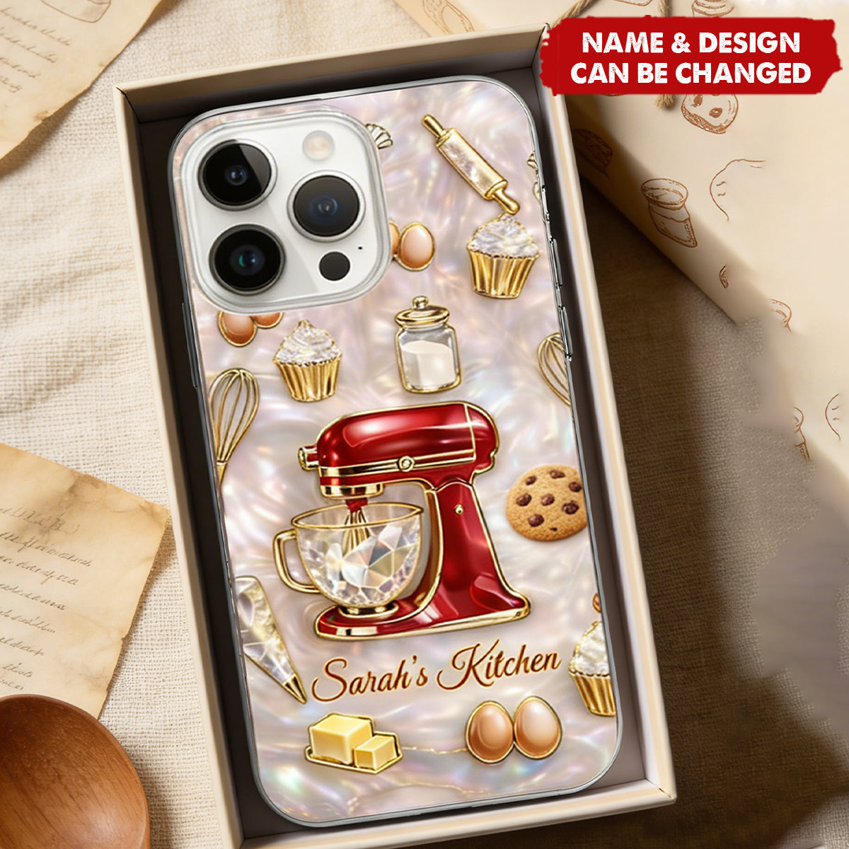 Personalized Kitchen Mixer Phone Case - Custom Name Baking Lover iPhone Case