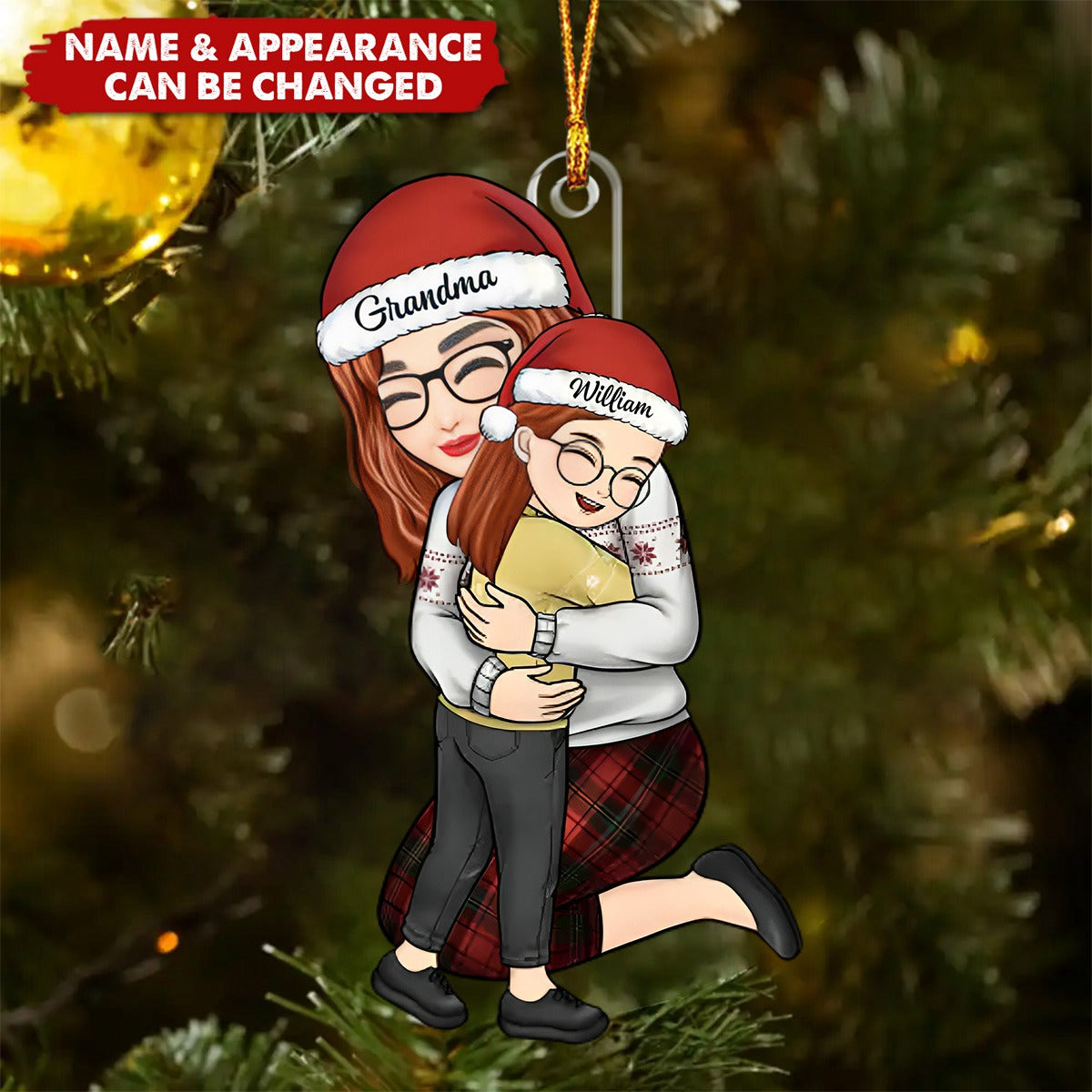 You Are In My Heart Forever, Nana - Family Personalized Custom Ornament - Acrylic Custom Shaped - Christmas Gift For Grandma