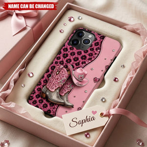 Cowgirl Boots - Personalized Cowgirl Full Print Phone Case