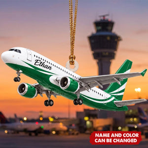 Personalized Airplane Acrylic Ornament, Gift For Pilot & Aviation Lovers