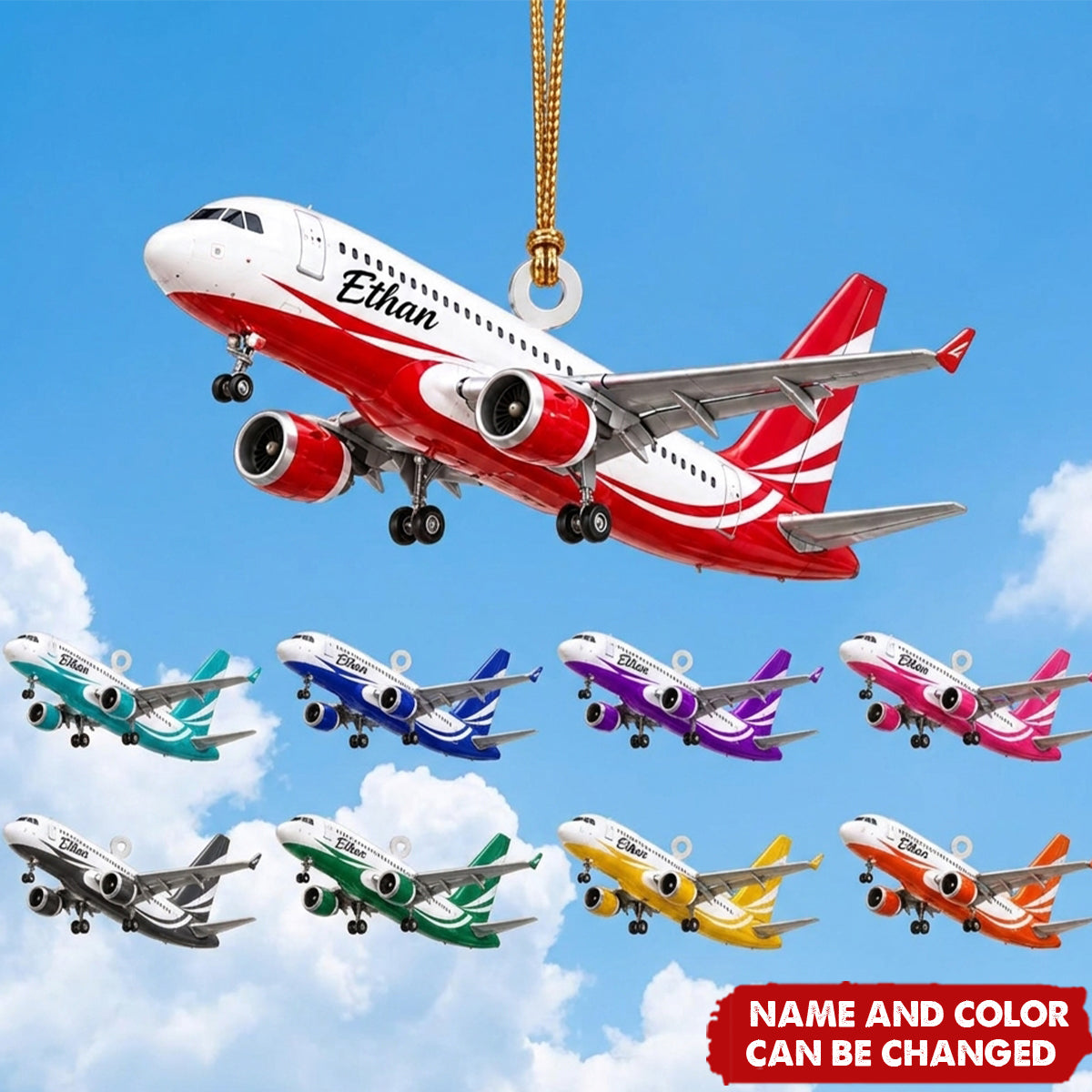 Personalized Airplane Acrylic Ornament, Gift For Pilot & Aviation Lovers