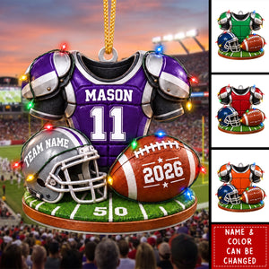 Personalized Football Christmas Ornament - Gift For Football Players & Fans
