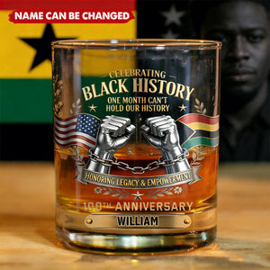 Black History Month - Personalized African American Whiskey Glass