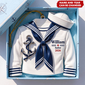 Personalized Sailor Acrylic Ornament - Gift For Sailor & Nautical Lovers