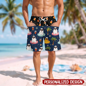 Custom Funny Men Swim Trunks - Personalized Halloween Birthday Gifts