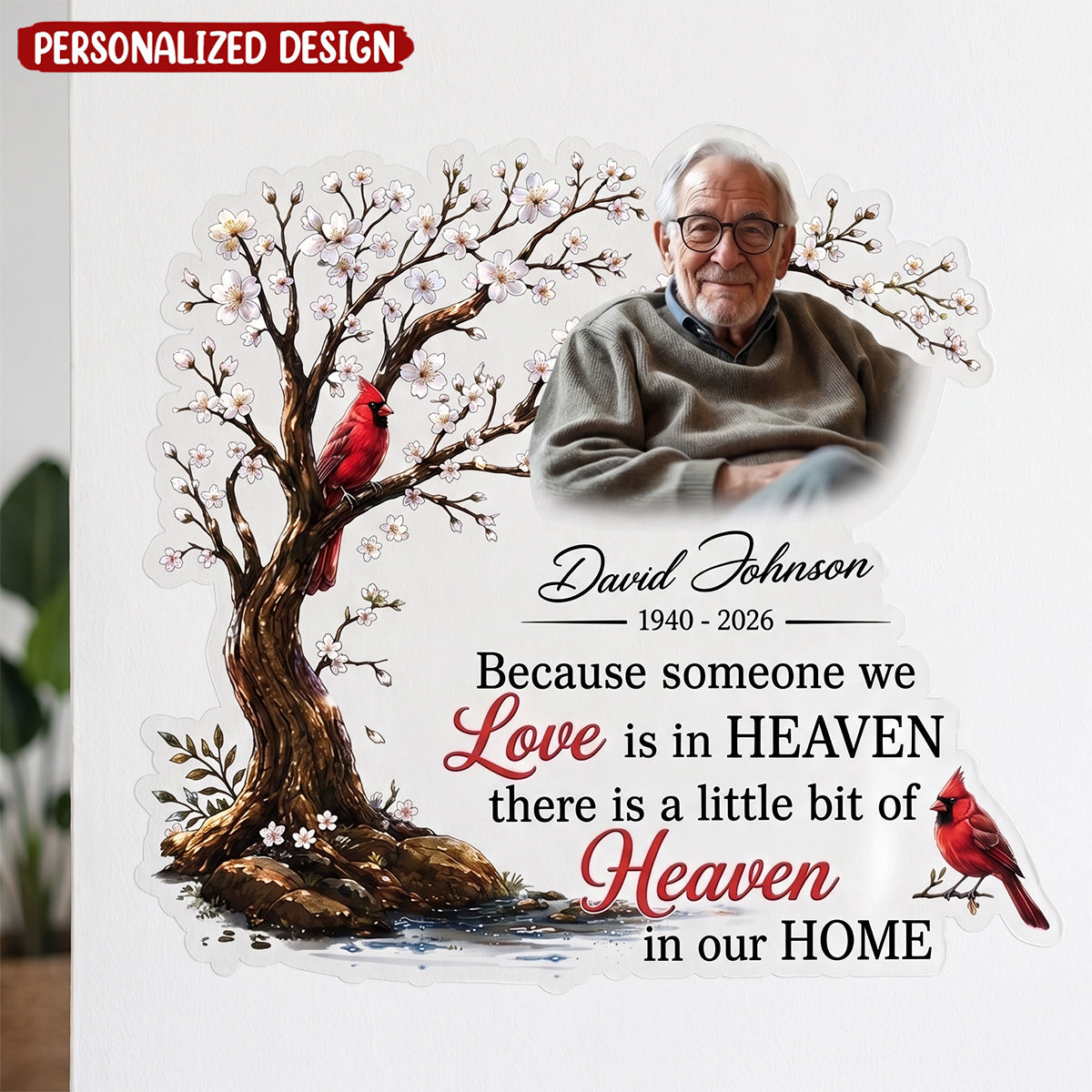 A Little Piece Of Heaven Is Always With Us - Personalized Decal