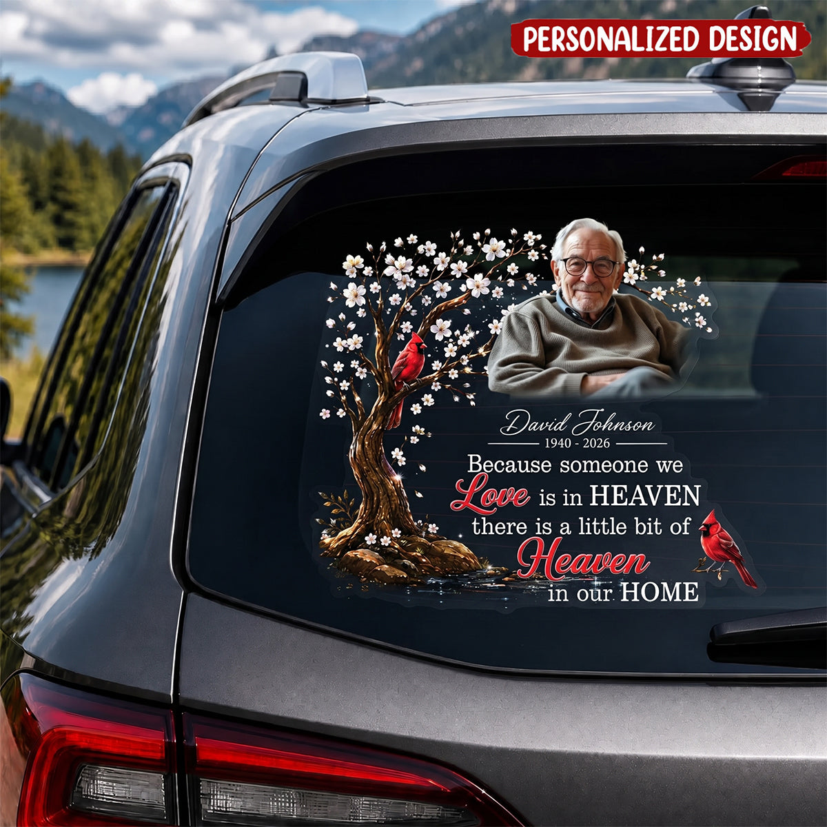 A Little Piece Of Heaven Is Always With Us - Personalized Decal