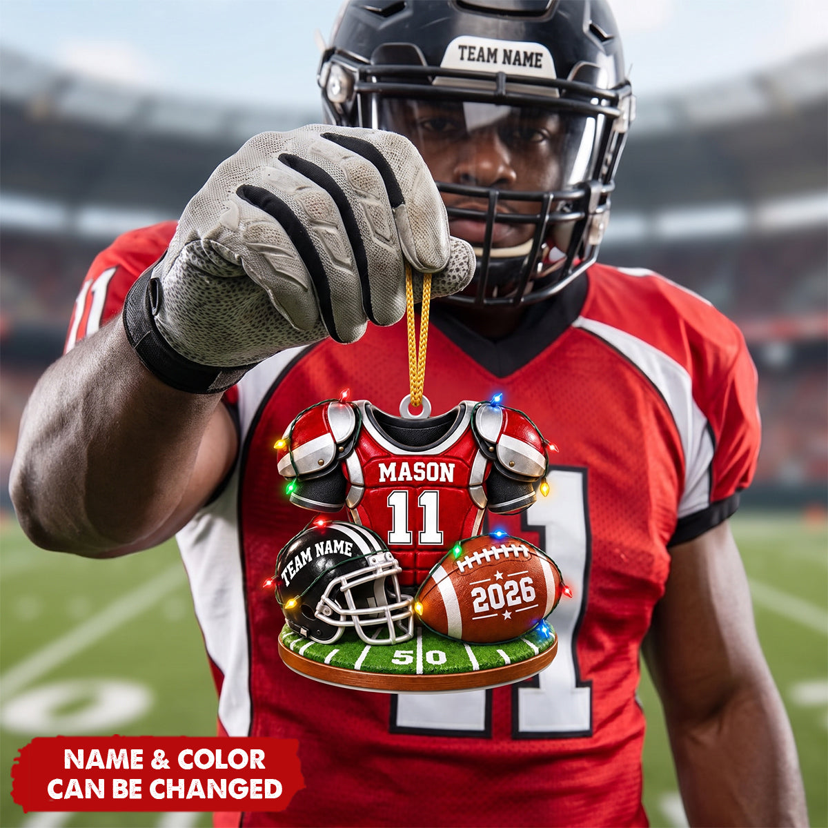 Personalized Football Christmas Ornament - Gift For Football Players & Fans