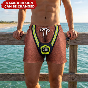 Funny Firefighter Beach Shorts