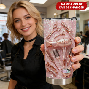 Mother Of Pearl Hair Stylist, Tumbler, Gift For Hairdresser Lovers