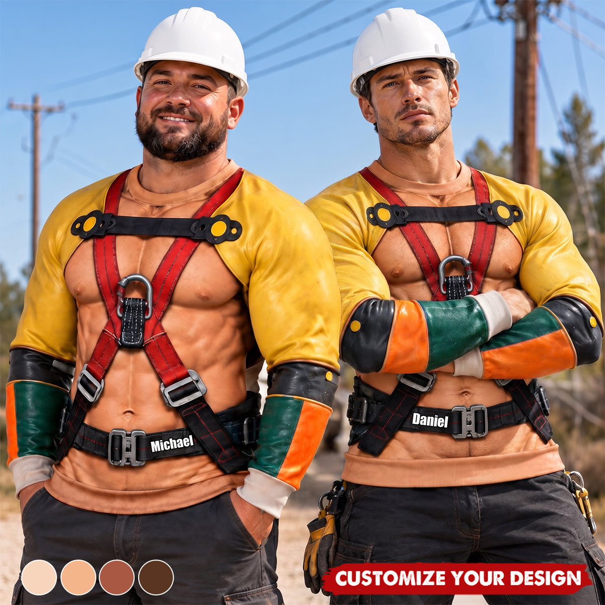 Muscle Lineman Shirt - Personalized Funny Christmas Gifts For Lineman