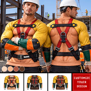 Muscle Lineman Shirt - Personalized Funny Christmas Gifts For Lineman