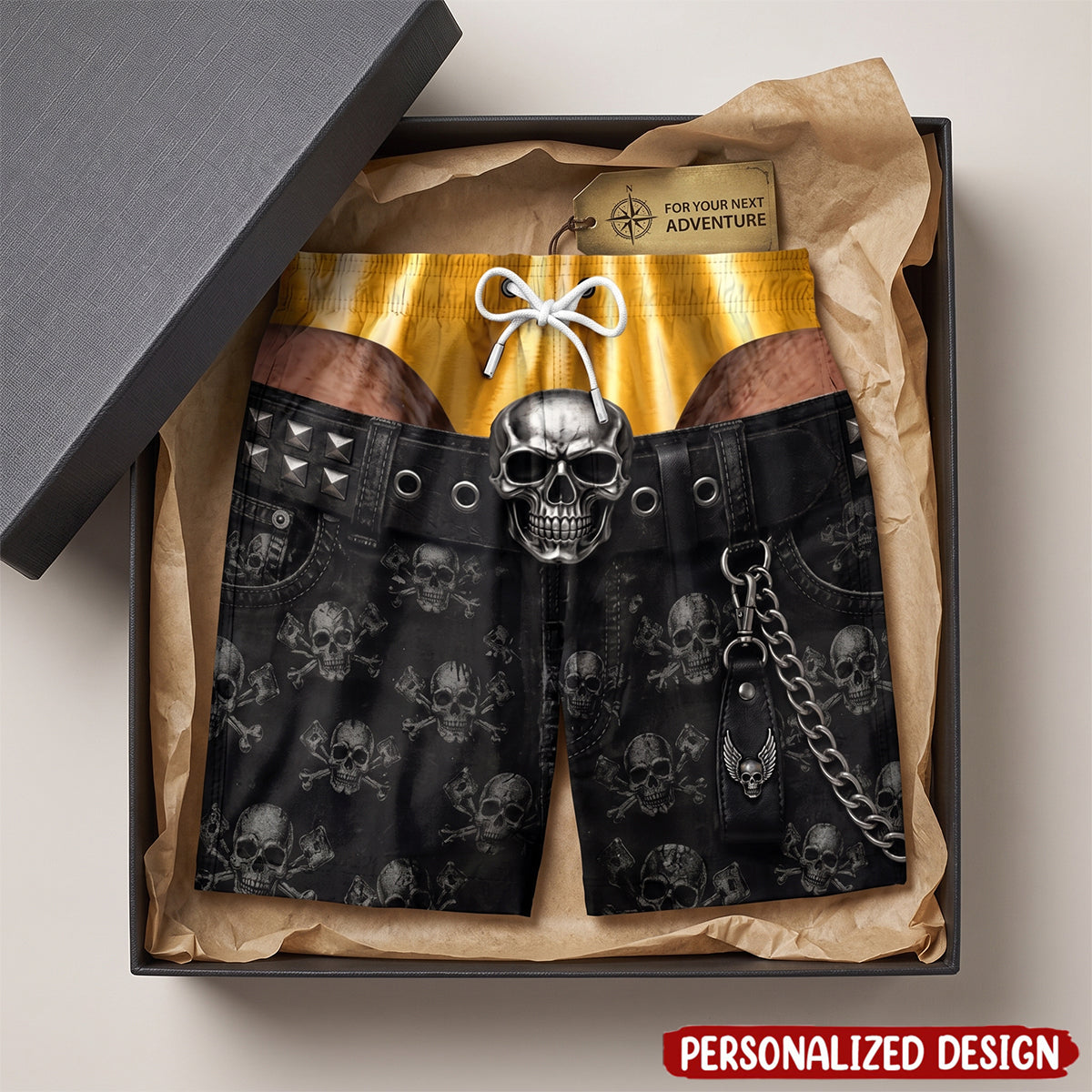 Custom Funny Men Swim Trunks - Personalized Summer Vacation And Travel Gifts-Sun Out Trunk Out Always