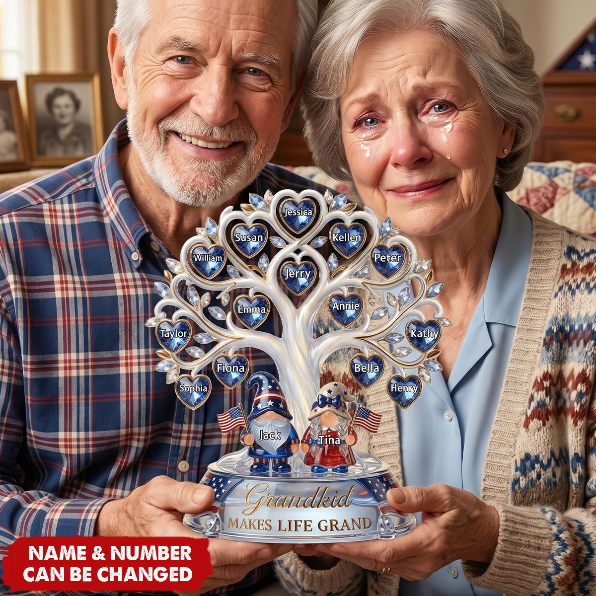 American Dwarf Grandparent Acrylic Plaque - Personalized Gifts For Grandparents
