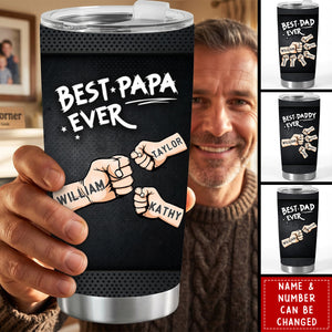 Custom Tumbler - Personalized Father's Day Birthday Gifts For Dad, Grandpa - Best Dad Ever Daily