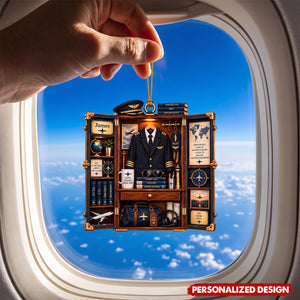 Personalized Pilot Locker Christmas Ornament -Gift For Airplane Captain & Aviation Lovers