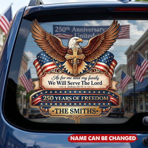 As For Me And My Family We Will Serve The Lord - Personalized Car Sticker