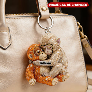 Monkey Punch  Acrylic Keychain - Personalized Gifts